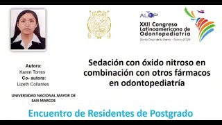 ER102 424 Sedación con óxido nitroso en combinación con otros fármacos en odontopediatría [upl. by Namreg]