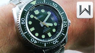 Seiko Prospex Diver 300M SLA019 GREEN 1968 Limited Edition SS Luxury Watch Review [upl. by Hepza39]