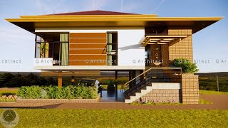 3 BEDROOM TROPICAL HOUSE  ELEVATED FLOOD PROOF HOUSE DESIGN  MODERN BAHAY KUBO AMAKAN INSPIRED [upl. by Aharon]