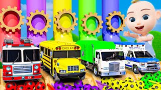 Wheels On The Bus  More Kids Songs  Color Jam  Nursery Rhymes amp Kids Song [upl. by Aynek]