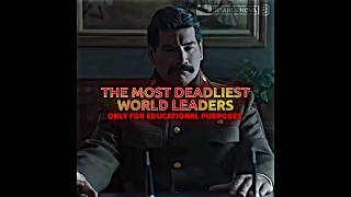 The Most Deadliest world leaders ☠️  Leaders that klled the most people  edit historyedit [upl. by Brooks]