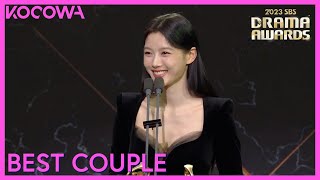 Best Couple Award Winners Song Kang amp Kim Yoo Jung  2023 SBS Drama Awards  KOCOWA [upl. by Elleinnad]