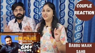 Babbu Maan  Adab Punjabi Canada  Official Music Video  Pagal Shayar  Couple Reaction Video [upl. by Anrym]