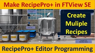 How to Create Multiple Recipes in FactoryTalk View SE Edition  Online PLC Training RecipePro [upl. by Abana]