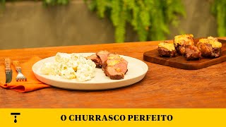 PICANHA COM CROSTA DE ALHO E SALADA DE BATATA NA CHURRASQUEIRA [upl. by Adliw]