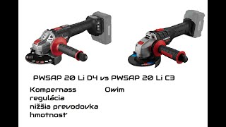 Parkside PWSAP 20Li D4 vs PWSAP 20 Li C3 recenzia D4 a porovnanie [upl. by Goebel]