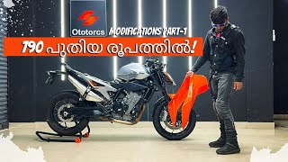 DUKE 790 പുതിയ രൂപത്തിൽ  MODIFYING MY KTM DUKE 790  PART1  KOCHIMACHAN [upl. by Ragnar347]