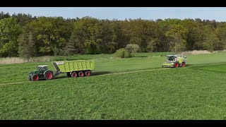 1 Schnitt  2024  Fendt  Claas  Lohnunternehmen Mäser [upl. by Notlaw724]