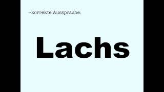 Korrekte Aussprache Lachs [upl. by Hirz]