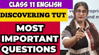 Discovering tut class 11 in english question answer [upl. by Yelime191]