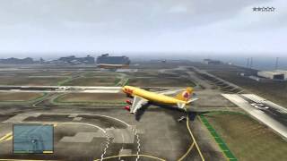 GTA V How To Get To The Airport amp Fly A JUMBO JET INCLUDING CRASHES [upl. by Sldney]