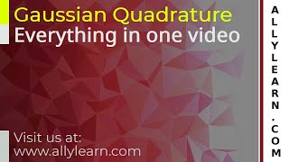 19 Gaussian Quadrature Formula Derivation and Examples [upl. by Zenda]