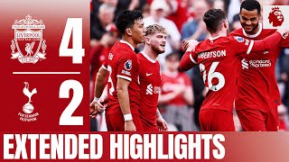 Six goals in penultimate home game  Liverpool 42 Tottenham  Extended Highlights [upl. by Euqinot]