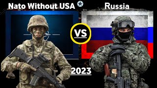 Nato Without USA vs Russia Military Comparison 2023 [upl. by Brittne83]