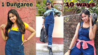 Restyling Ep1 1 DUNGAREE 10 Diferent Ways😱 Style Challenge Sumana Haldar [upl. by Roman526]