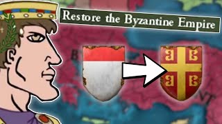 EU4 Montferrat but I RESTORED the BYZANTINE EMPIRE 100k special [upl. by Blanc366]