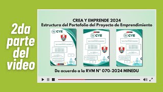 Parte 2 del video Estructura del Portafolio del Proyecto de Emprendimiento [upl. by Lesser557]