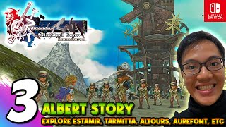 3 ROMANCING SAGA MINSTREL SONG REMASTER Albert Story Exploring Cities Aurefont etc [upl. by Nirtak670]