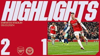 HAVERTZ WITH THE WINNER  Arsenal vs Brentford 21  Premier League Highlights [upl. by Balbinder]