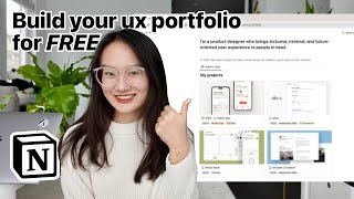 How to Build a UX Design Portfolio Website with Notion for FREE StepbyStep Tutorial [upl. by Roswell579]