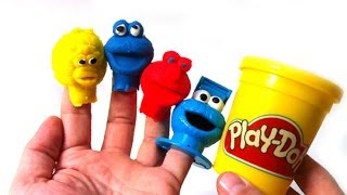 Play Doh Sesame Street coockie playdough Cookie Monster Elmo Big Bird by Lababymusica [upl. by Adnauqaj]