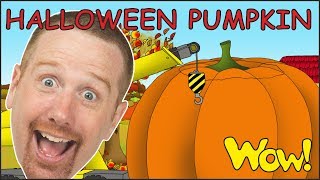 Halloween Pumpkin Story from Steve and Maggie NEW for Kids  Learn Wow English TV for Children [upl. by Atteuqihc]