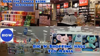 Big W Shopping haul  Toy Mania at BIG W Shopping at DUSK Australias premium candle store [upl. by Mairim]