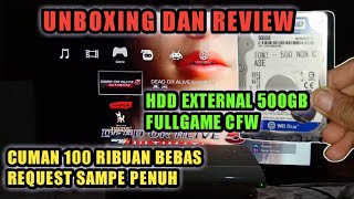 Beli Hardisk PS3 CFW 500GB Harga 100 Ribuan muat berapa game Unboxing dan Review HDD External PS3 [upl. by Tessie608]