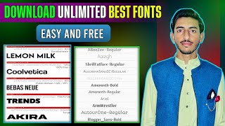 How to download best fonts  unlimited free fonts  NaqeebUllahHamdard [upl. by Derfla]