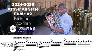 20242025 ATSSB Euphonium Etude 2 Voxman Allegro Mosso Eb Minor Page 33 SPONSORED BY XO [upl. by Pik373]