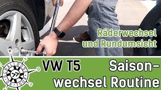 VW T5 SaisonwechselRoutine  Räderwechsel und rundum Durchsicht  SCHALLDOSE ON TOUR [upl. by Lanae]