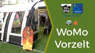 Wohnmobil Vorzelt freistehend und aufblasbar  Neuigkeiten vom Caravan Salon [upl. by Lodi]