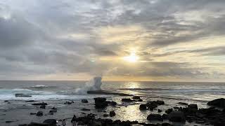 Waves splashing on the rocks at Terrigal just after sunrise [upl. by Yelnik661]