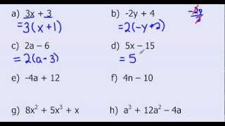 Common Factoring Tutorial [upl. by Eynaffit]