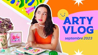 ARTY VLOG  ma rentrée dillustratrice freelance 🌷 [upl. by Yadahs]