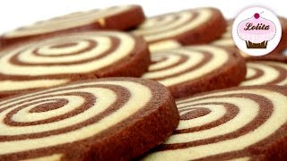 Receta de galletas de chocolate y vainilla en forma de espiral  Galletas de chocolate paso a paso [upl. by Vins]