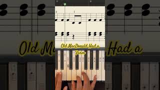 Old MacDonald Had A Farm piano sheetmusic music [upl. by Asatan]