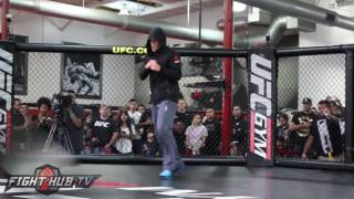 Dominick Cruz vs Urijah Faber 3 Video Cruzs COMPLETE Open Workout UFC 199 [upl. by Oniotna]