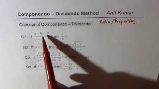 Hind Componendo Dividendo 4 Examples with Different Strategies SSC CBSE [upl. by Barbaraanne]