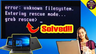 how to solve error unknown filesystem grub rescue in tamil  onlineseries [upl. by Streeto]