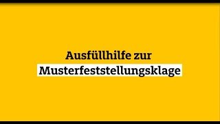 Anleitung Ausfüllhilfe zur Musterfeststellungsklage  ADAC [upl. by Attiuqihc]