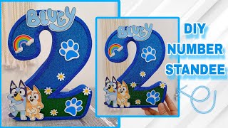 DIY NUMBER STANDEE  BLUEY [upl. by Dur]