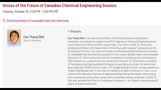 Electrosynthesis of Renewable Fuels and Chemicals [upl. by Ilohcin]