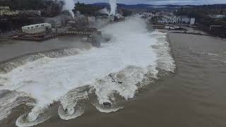 Willamette Falls Jan 2024 By Volume the 2nd largest waterfall in North America 2nd to Niagara [upl. by Simona]