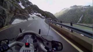 BMW K1200LT on the Grimsel Pas Switzerland [upl. by Yelahc]