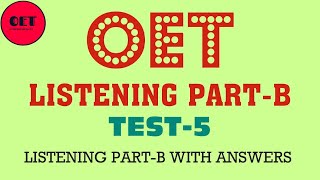 OET listening practice material PartB with answers [upl. by Rema]