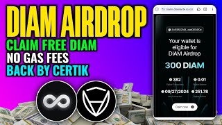 Diam Airdrop Claim Full Guide Step By Step  Diam Token Claim Process  Diam Supported By Certik [upl. by Leba765]