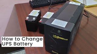 How to Change UPS Battery  Microtek 1000VA UPS Battery Change [upl. by Einhoj80]