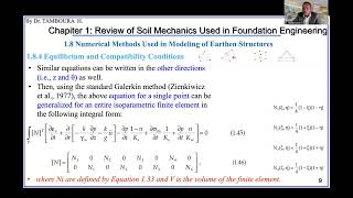 Foundation EngineeringChapter 1 Review of Soil Mechanics Part13FEMEquilibrium Compatibility [upl. by Reba722]