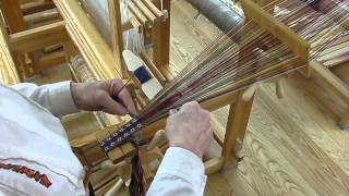 Band weaving on a rigid heddle  Vävstuga demo [upl. by Daveta]